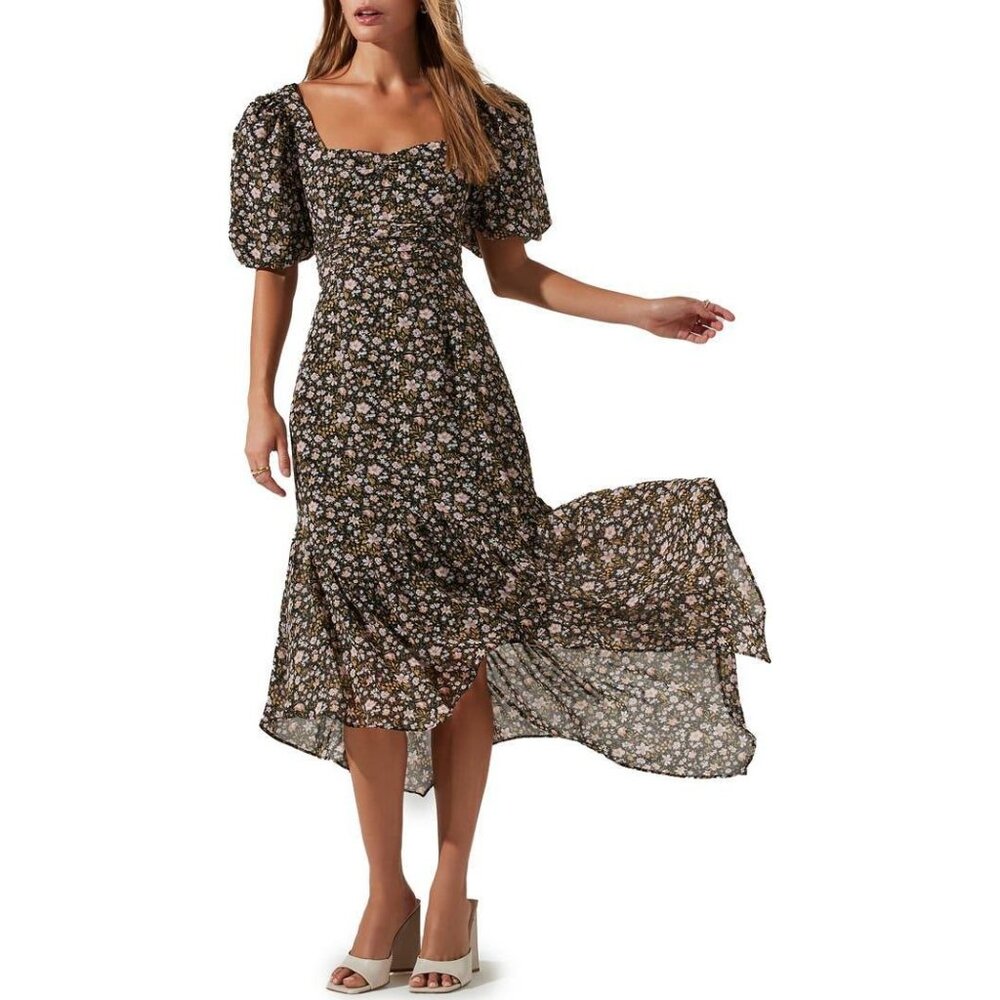 NWT ASTR the Label Floral Asymmetrical Hem Dress size XL